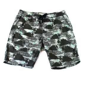 EZEKIEL Blue Mens Printed Drawstring Casual Shorts